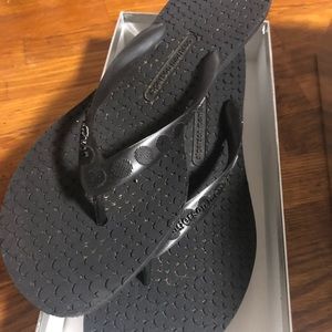 Sigerson Morrison kitten heel flip flops.